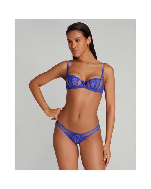 Agent Provocateur Blue Rozlyn Balconette Underwired Bra