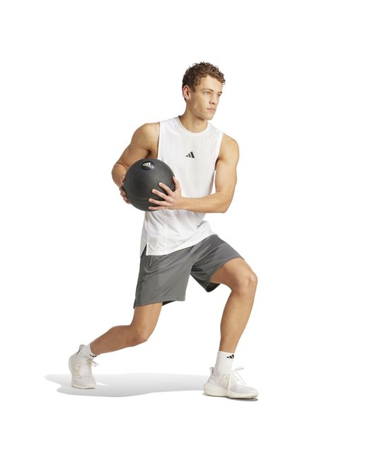 Adidas Gray All Set Training Shorts for men