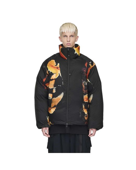 Y-3 Black Water Repellent Nylon Medium Puffer Jacket for men