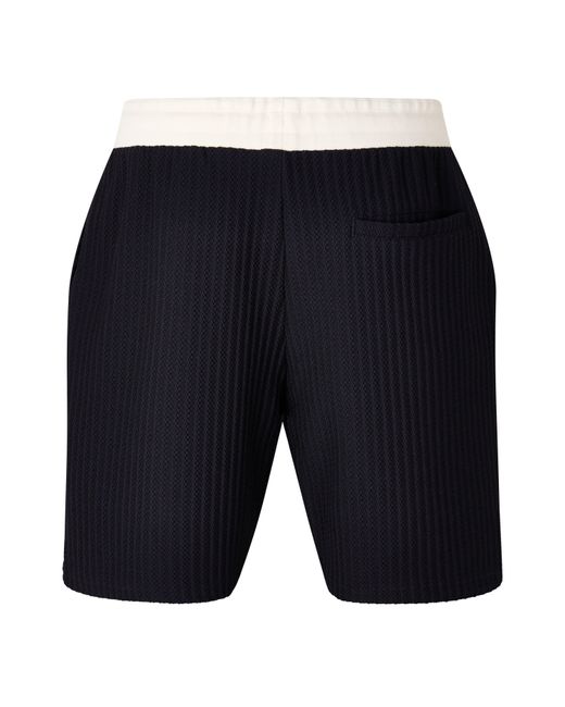 Twisted Tailor Blue Henry Textured Shorts for men