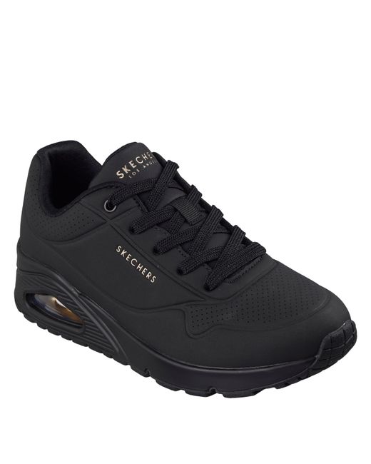 Skechers Black Uno Stand On Air Trainers