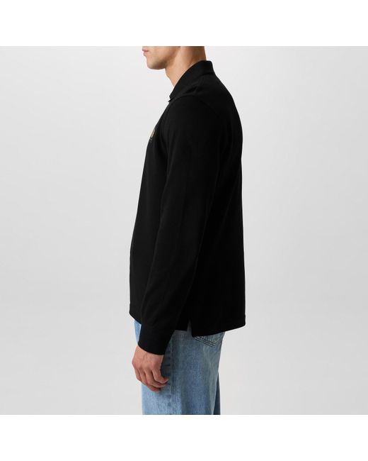 Belstaff Black Long Sleeved Polo Shirt for men