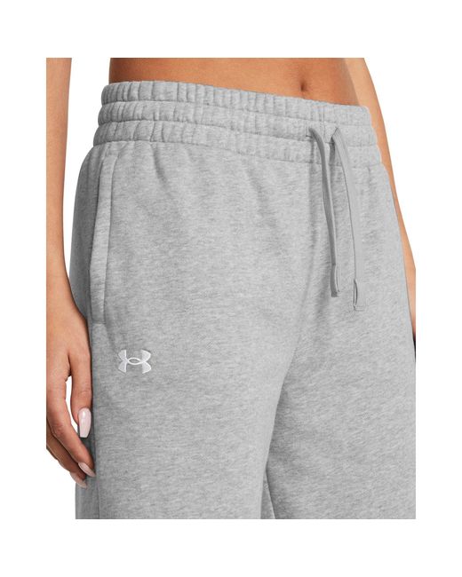 Under Armour Gray Rival Flc Straight Pant Joggers