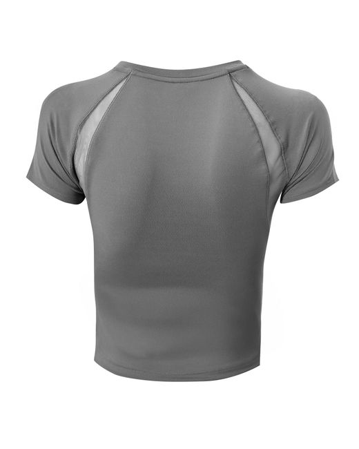 Under Armour Gray Motion Mesh Short Sleeve Performance Gym Top