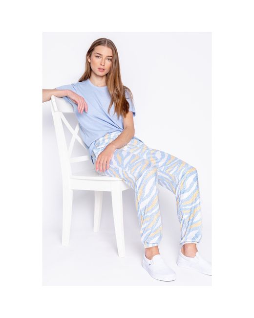 Pj Salvage Blue Cuffed Pant