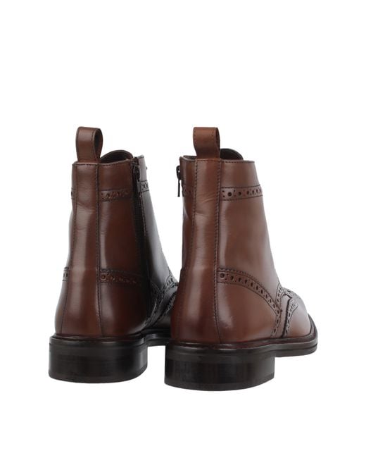 Firetrap Brown Leather Brogue Boots for men