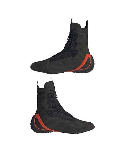 Adidas Black Speedex 23 Mid Cut Boxing Boots for men