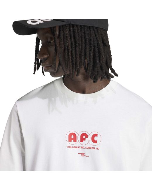 Adidas White Afc Gr Tee for men
