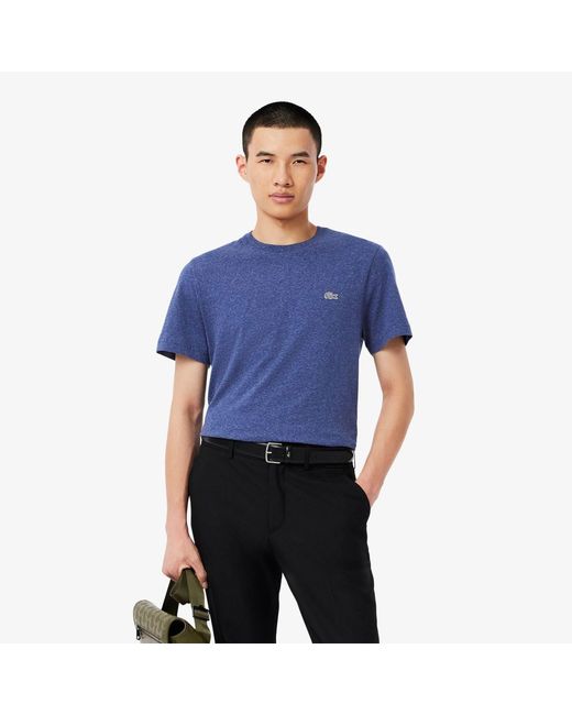 Lacoste Blue Mercerized Cotton T-Shirt for men