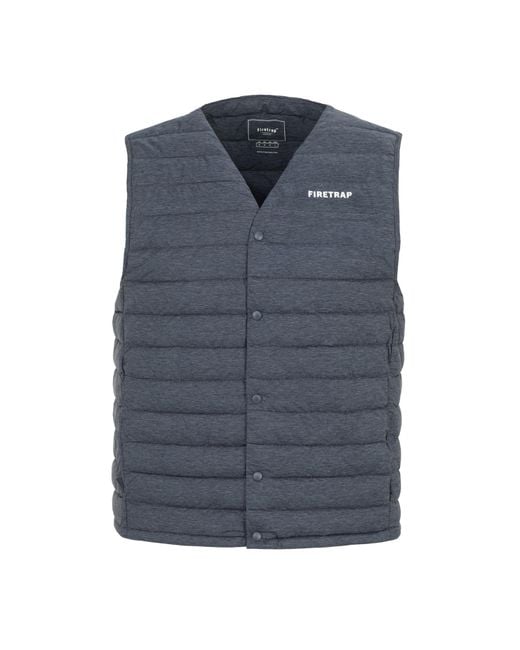 Firetrap Blue Padded Sleeveless Gilet for men