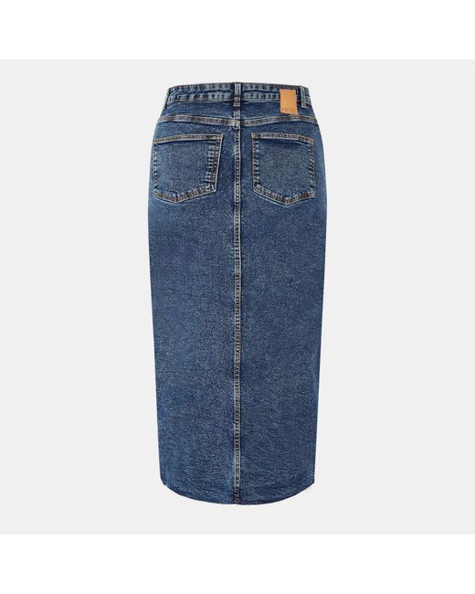 Pieces Blue Midi Skirt