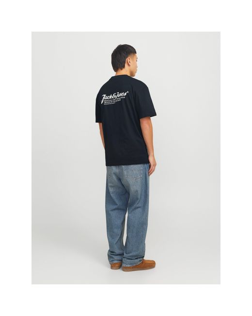 Jack & Jones Blue Jj Short Sleeve Logo Regular Fit T-Shirt for men