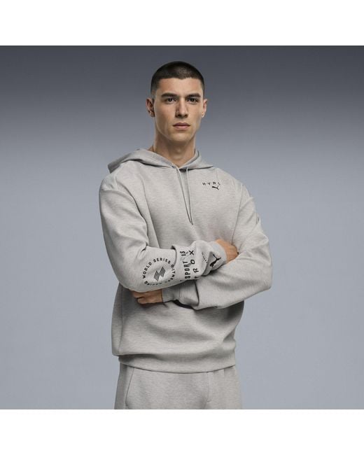 PUMA Gray Hyrox Cloudspun Hoodie for men