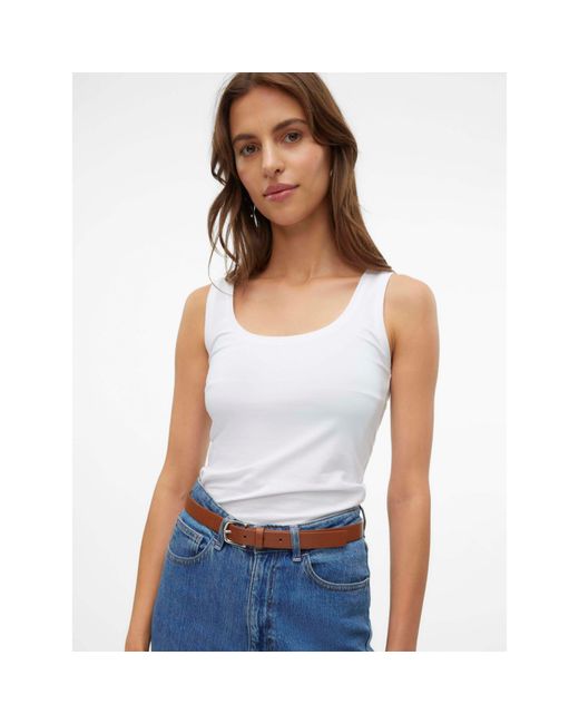Vero Moda White Lulu Tank Vest