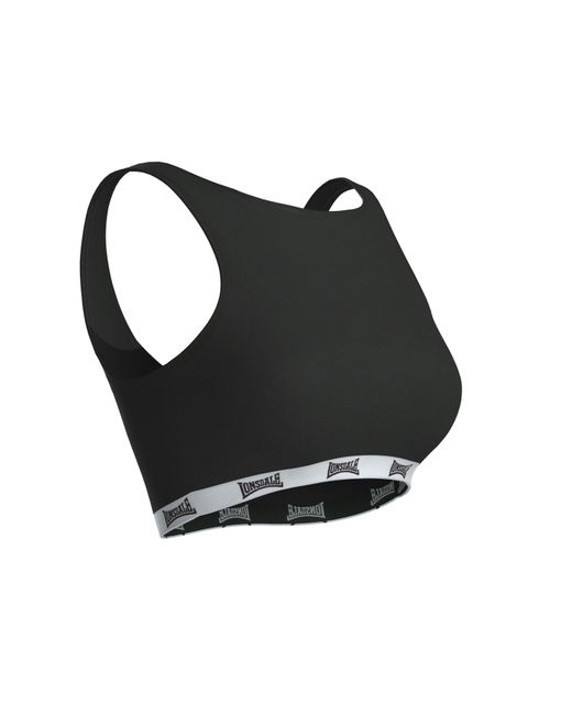 Lonsdale Black Crop Top