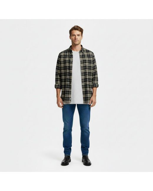 7 For All Mankind Blue Straight Leg Jeans for men