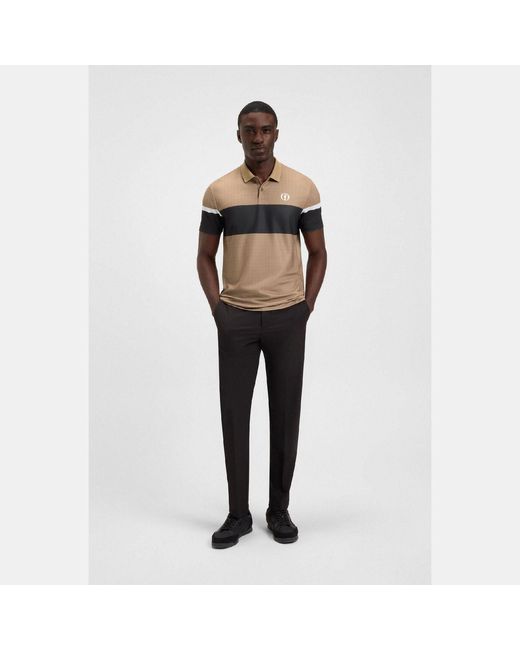 Boss Natural The Open 25 Paddy Grid Pattern Polo Shirt for men