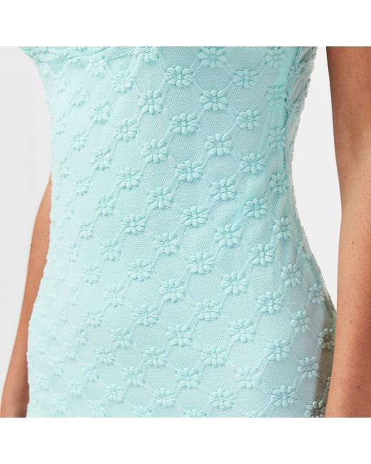 Bardot Blue Adoni Mesh Midi Dress
