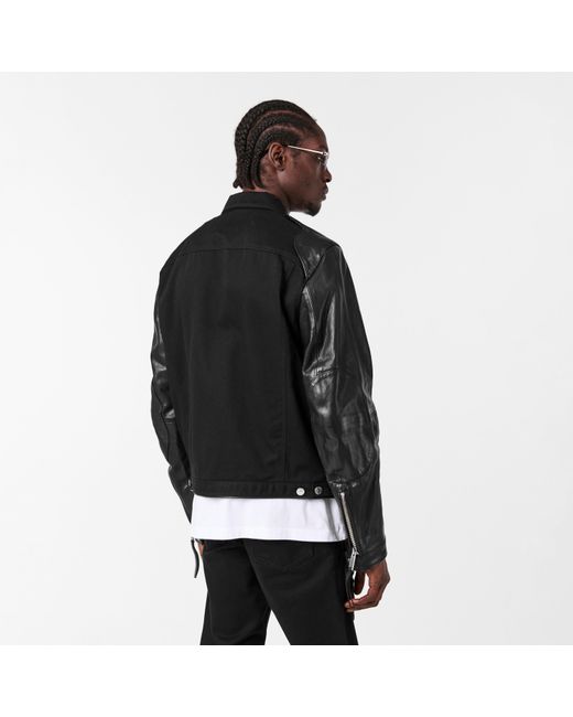 DSquared² Black Leather Slim Fit Jacket for men