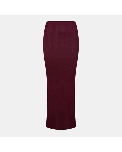 Missy Empire Red Column Skirt