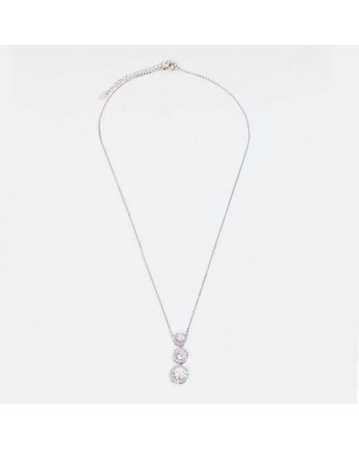 Mason Knight Yager Metallic Triple Cubic Stone Connect Necklace
