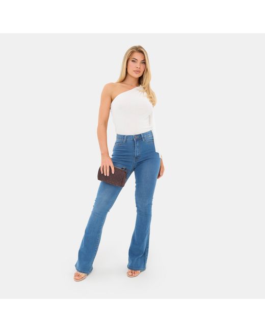 I Saw It First White One Shoulder Drape Detail Top