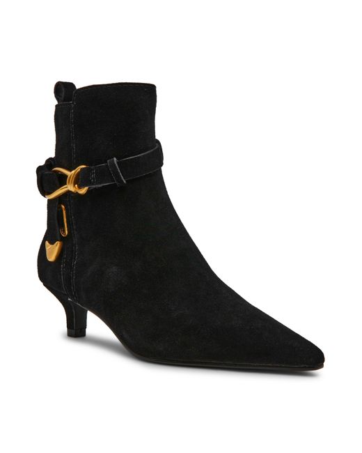 Steve Madden Black Roller Ankle Heeled Boots