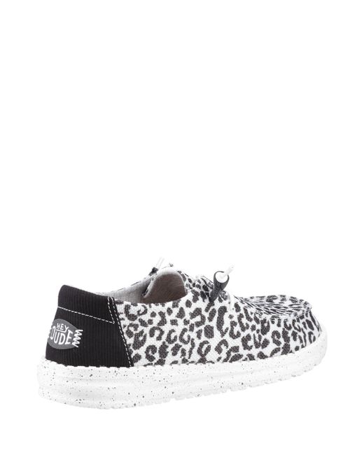 HeyDude White Wendy Leopard Shoe