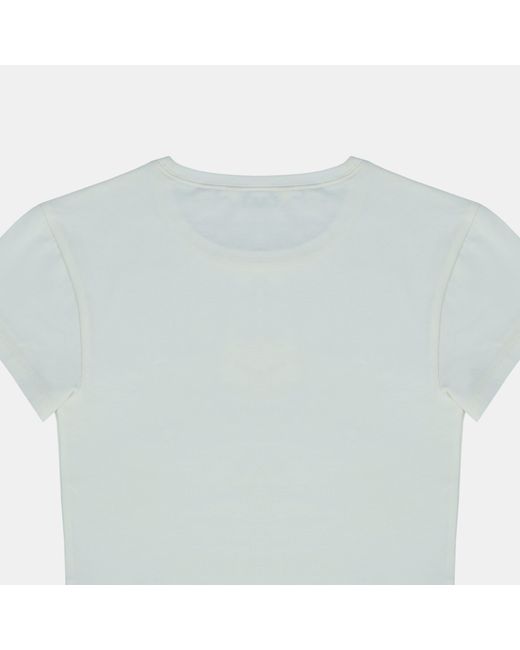 Jack Wills Blue Graphic Cotton Short Sleeve Crew Neck Print Crop Top
