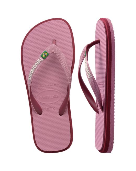 Havaianas Pink Brasil Twist Flip Flops