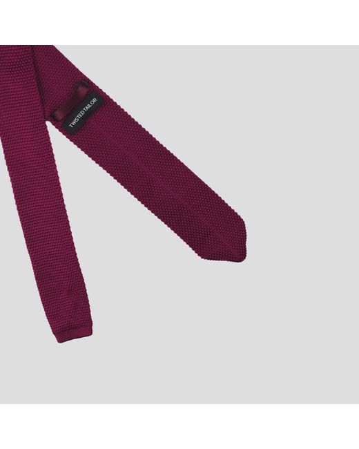 Twisted Tailor Purple Jagger Knitted Tie for men