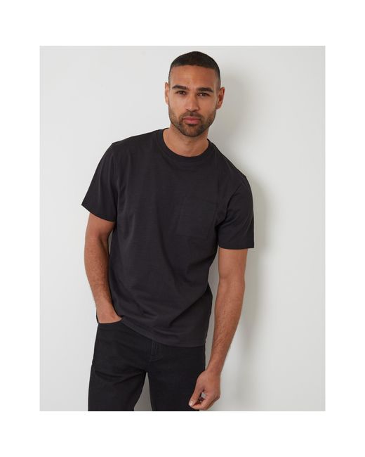 Threadbare Black Garfunkel Regular Fit T-Shirt for men