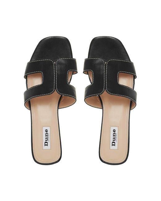 Dune Brown Loupe Sandals
