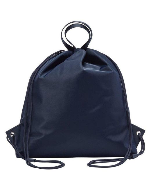 Boss Blue Drawstring Backpack for men