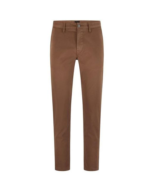 Boss Brown Taber Chino Pants for men