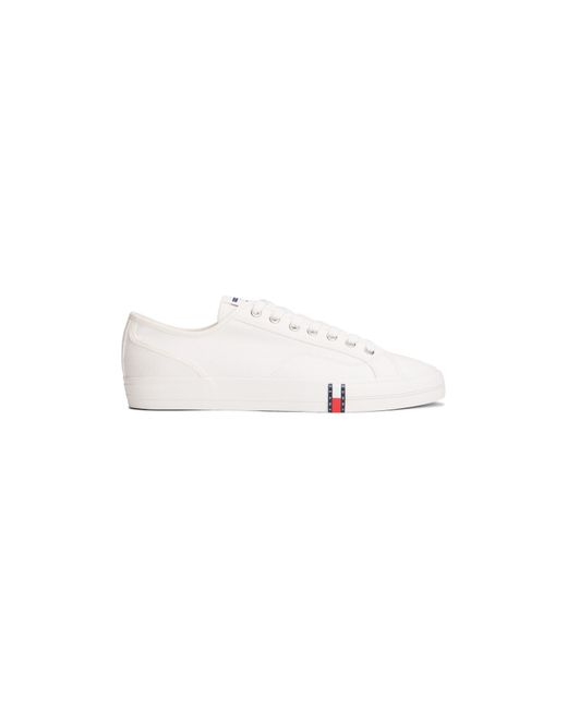 Tommy Hilfiger White Canvas Trainers for men