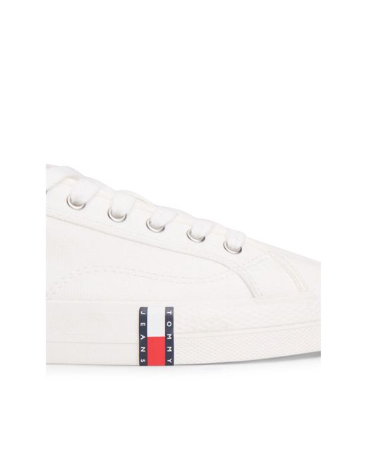 Tommy Hilfiger White Canvas Trainers