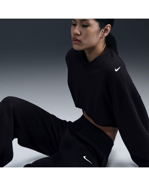 Nike Blue Sportswear Phoenix Fleece High-Waisted Wide-Leg Sweatpants