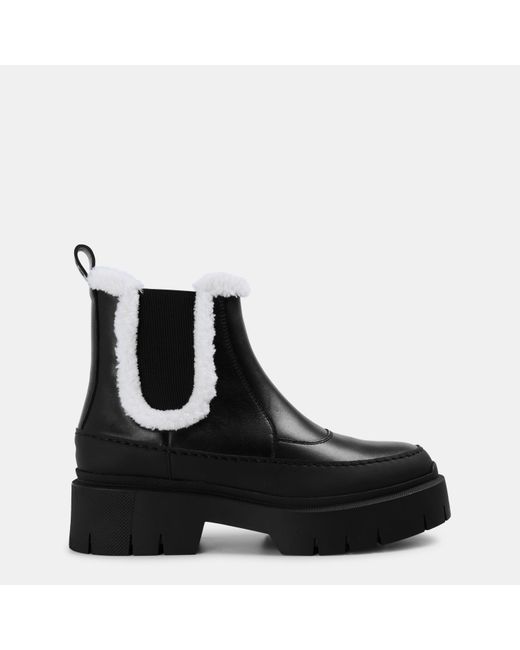 HUGO Black Hardware Detail Biker Boots