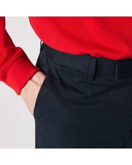 Lacoste Blue Slim Fit Stretch Cotton Chinos for men