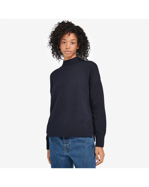 Barbour Blue Sandy High-neck Jumper