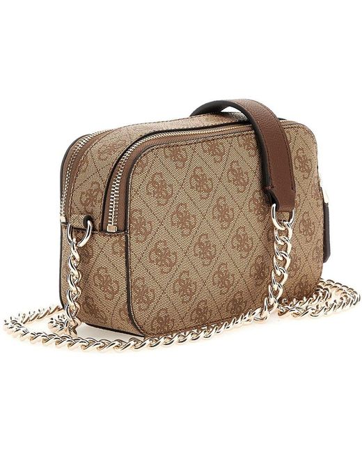 Guess Brown Noelle Aop Camera Bag