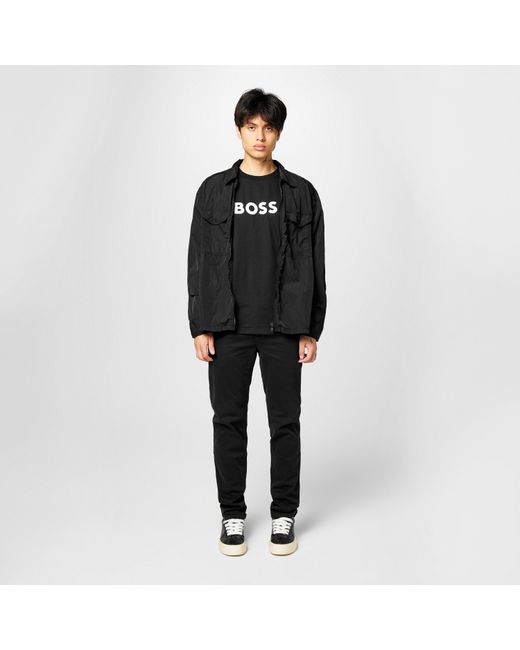 Boss Black Zip Long Sleeve Overshirt for men