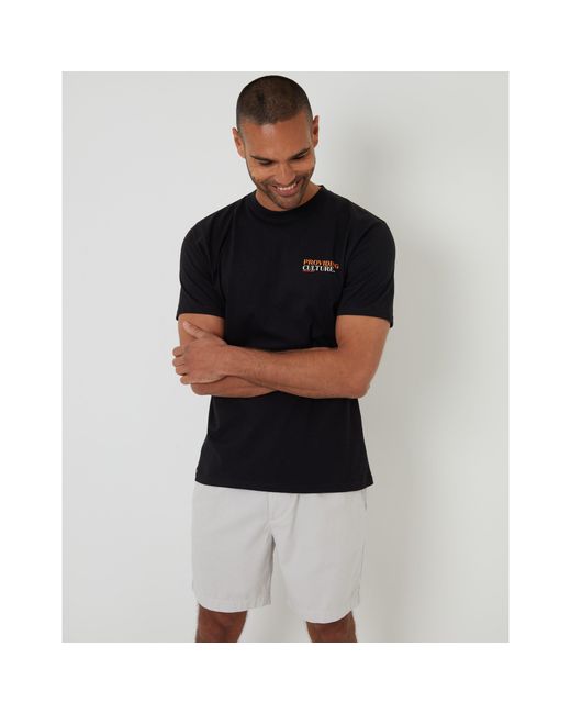 Threadbare Black Walt Regular Fit T-Shirt for men