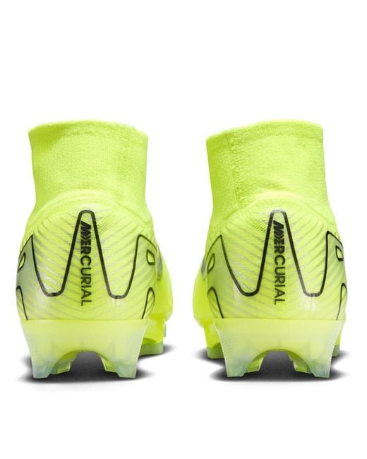 Nike Yellow Mercurial Superfly 10 Elite Firm Ground Boots for men
