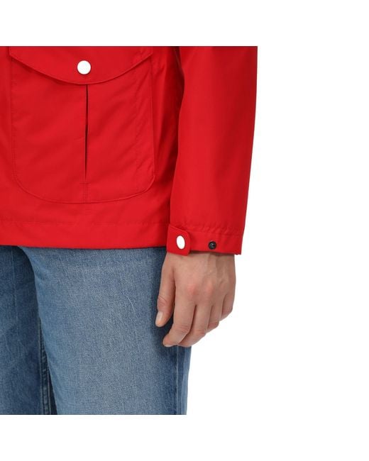 Regatta Red Bayarma Breathable Long Sleeve Waterproof Jacket