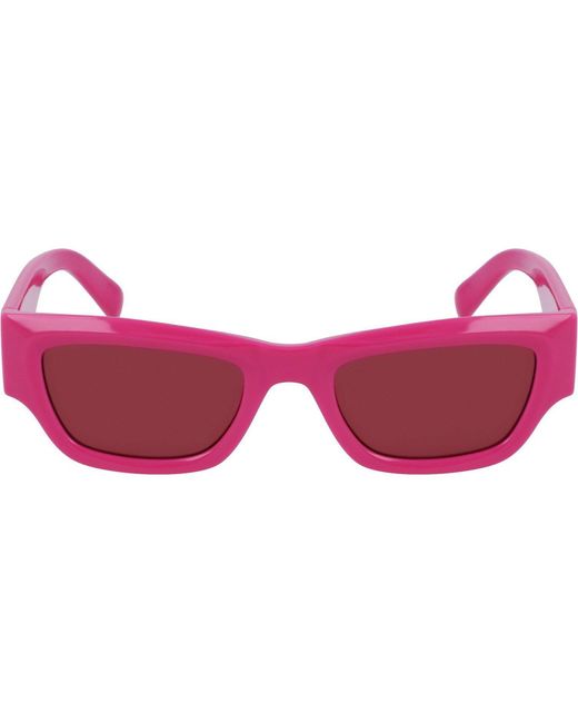 Karl Lagerfeld Pink Uv Protection Rectangle Sunglasses