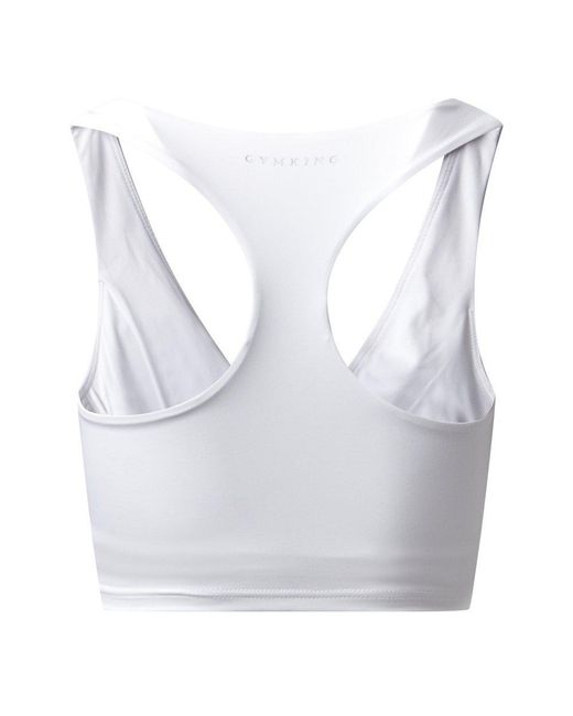 Gym King White 365 V-Neck Tank