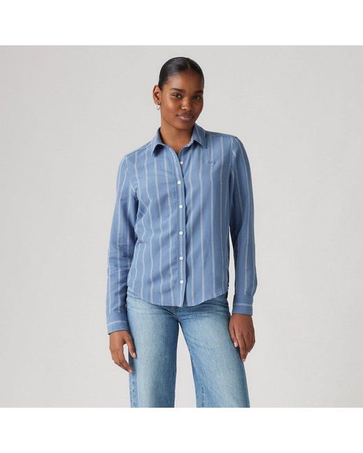 Levi's Blue Long Sleeve Oxford Shirt