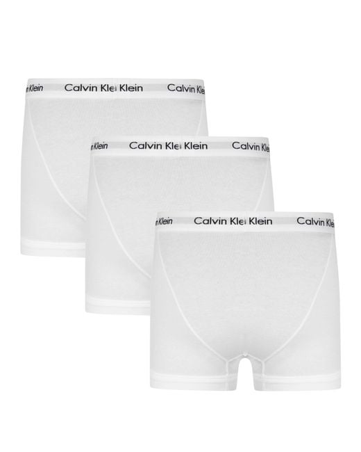 Calvin Klein White 's 3 Pack Trunks for men